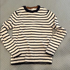 H&M Striped Cotton Pullover Sweater
